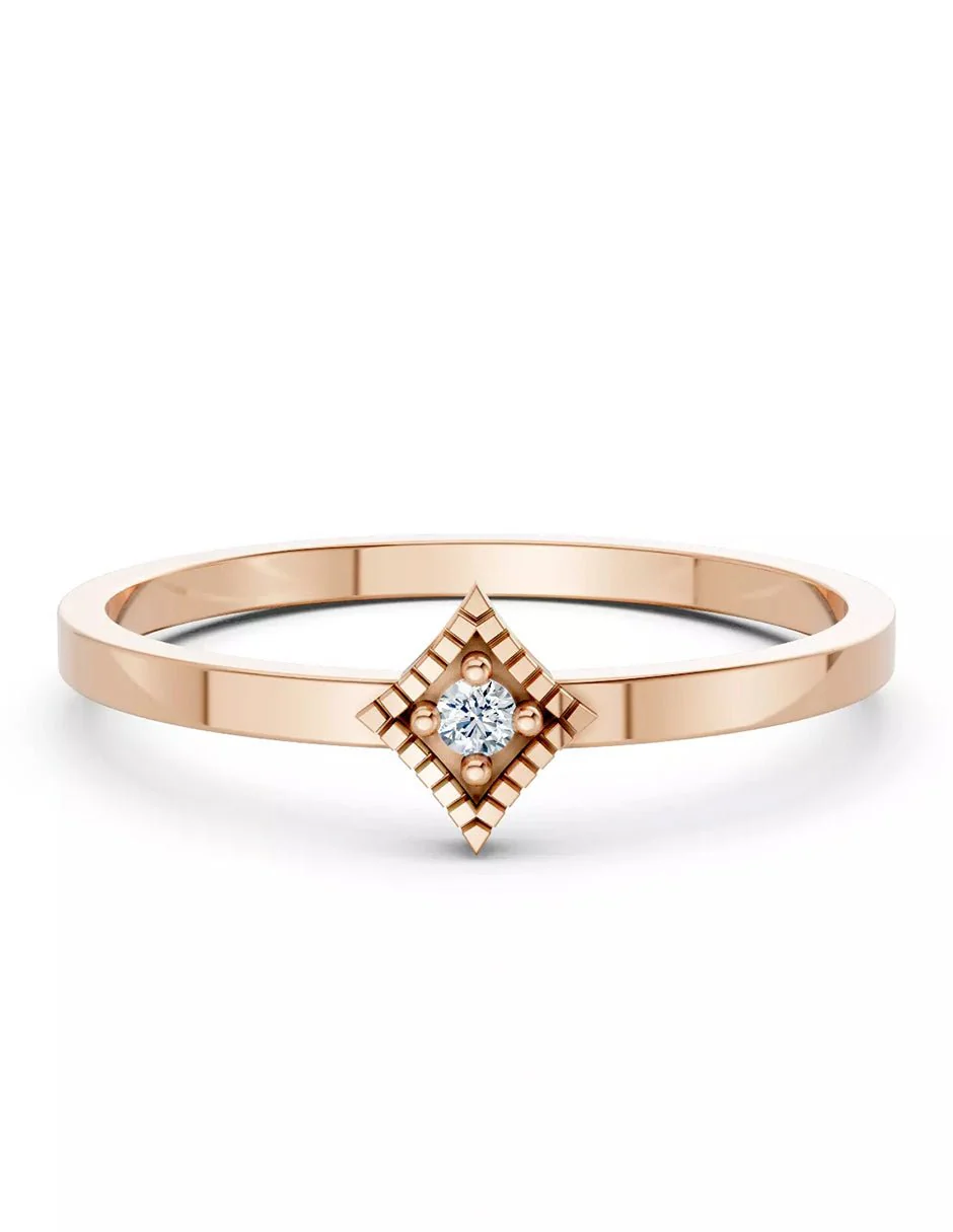 Anillo de Compromiso - solitario - AMORE599-RD-CZ - Image 9