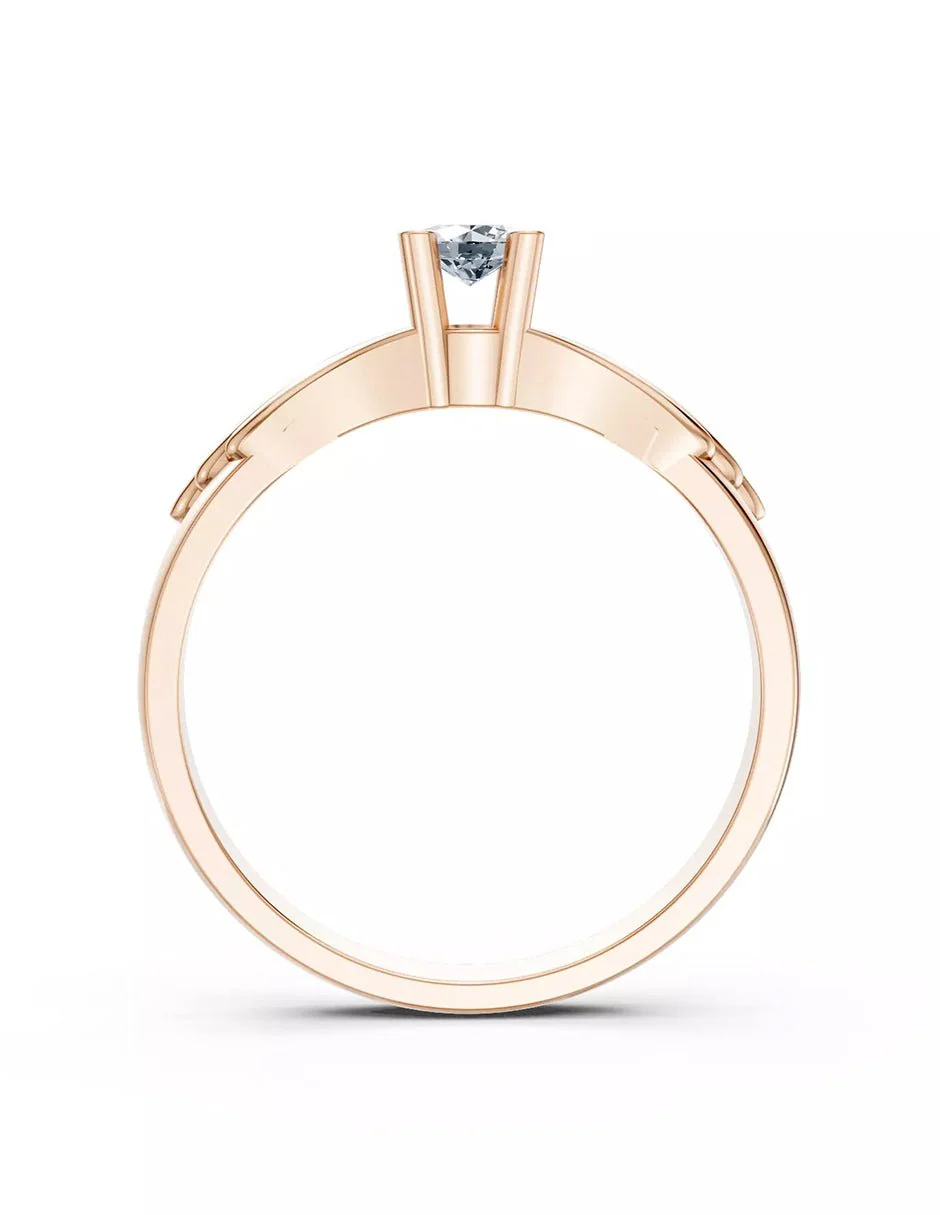 Anillo de Compromiso - piedras laterales - AMORE600-RD-CZ - Image 10