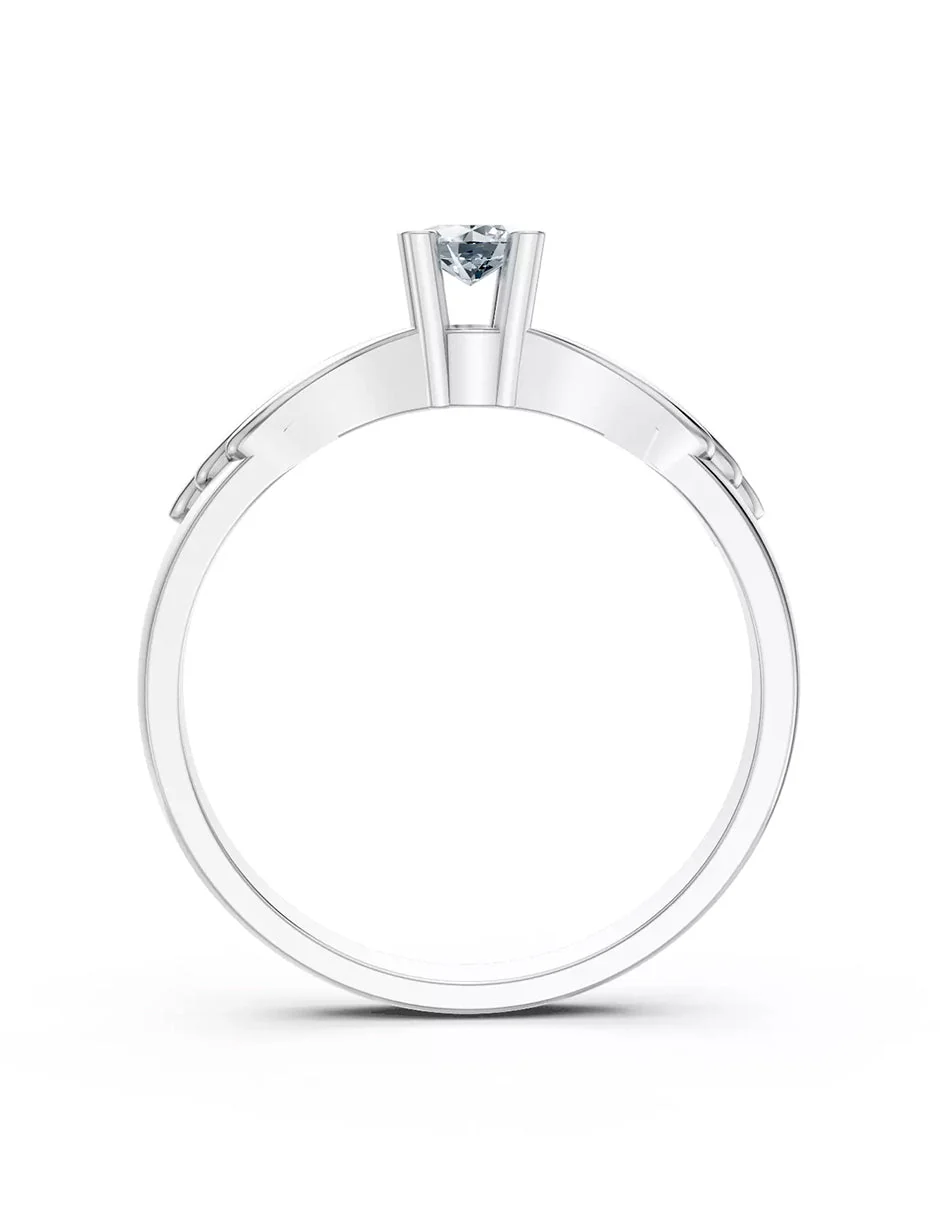 Anillo de Compromiso - piedras laterales - AMORE600-RD-CZ - Image 2