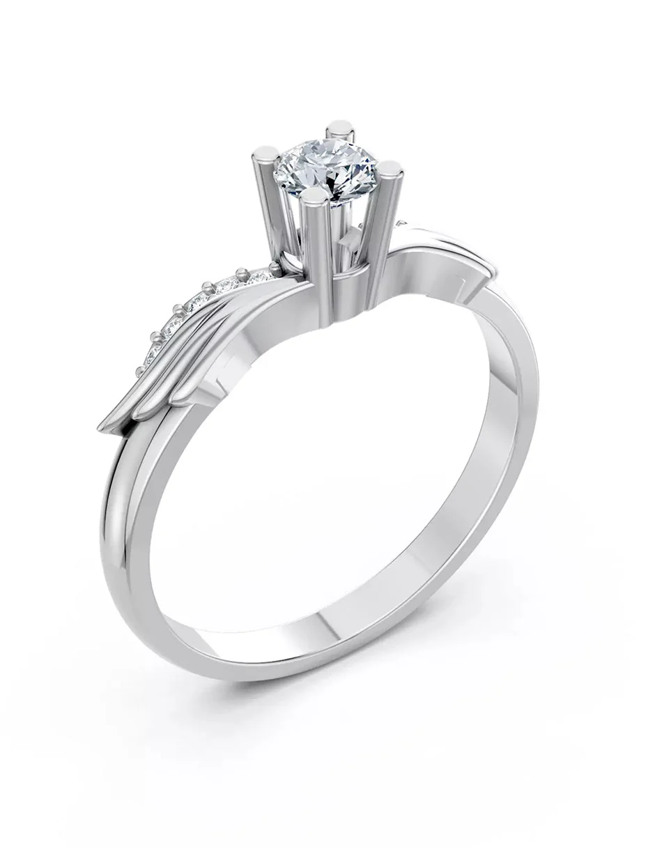 Anillo de Compromiso - piedras laterales - AMORE600-RD-CZ - Image 3