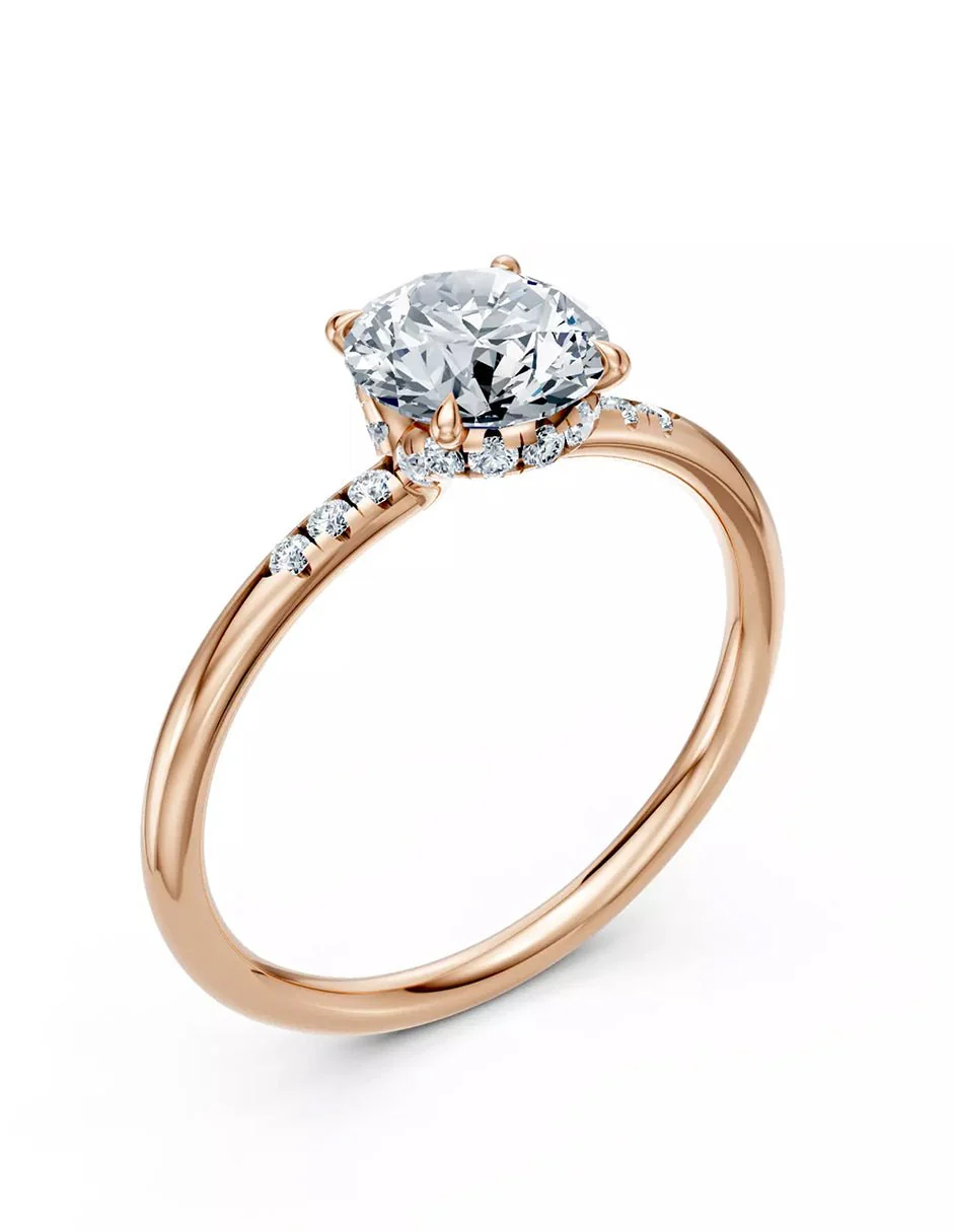 Anillo de Compromiso - piedras laterales - AMORE605-RD-CZ - Image 11