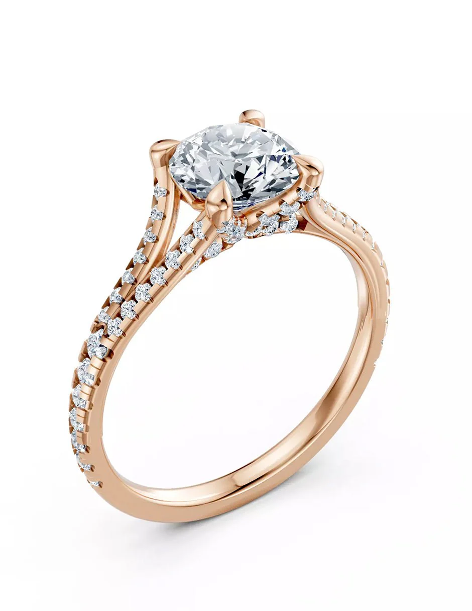 Anillo de Compromiso - pavé - AMORE612-RD-CZ - Image 11
