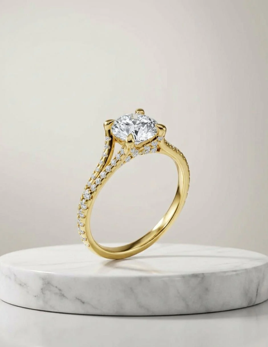 Anillo de Compromiso - pavé - AMORE612-RD-CZ - Image 15