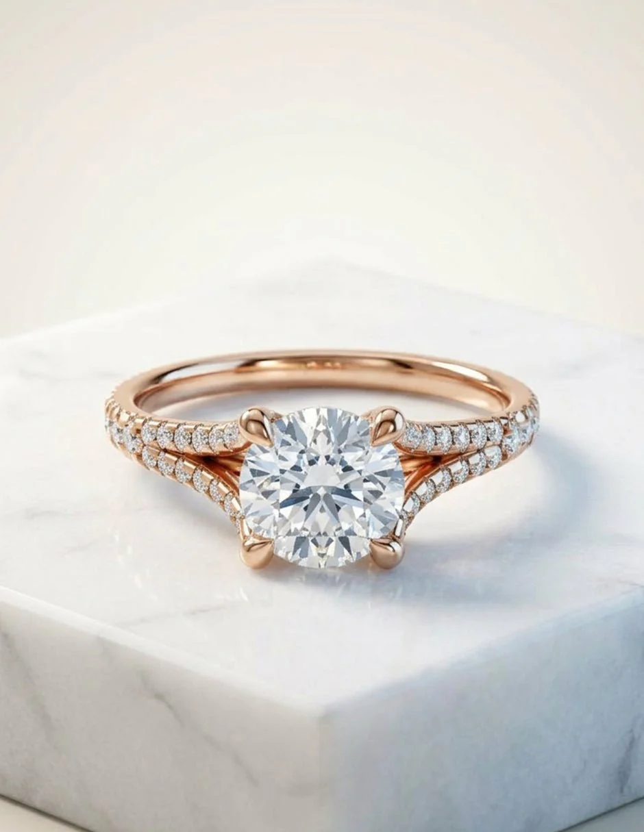 Anillo de Compromiso - pavé - AMORE612-RD-CZ - Image 17
