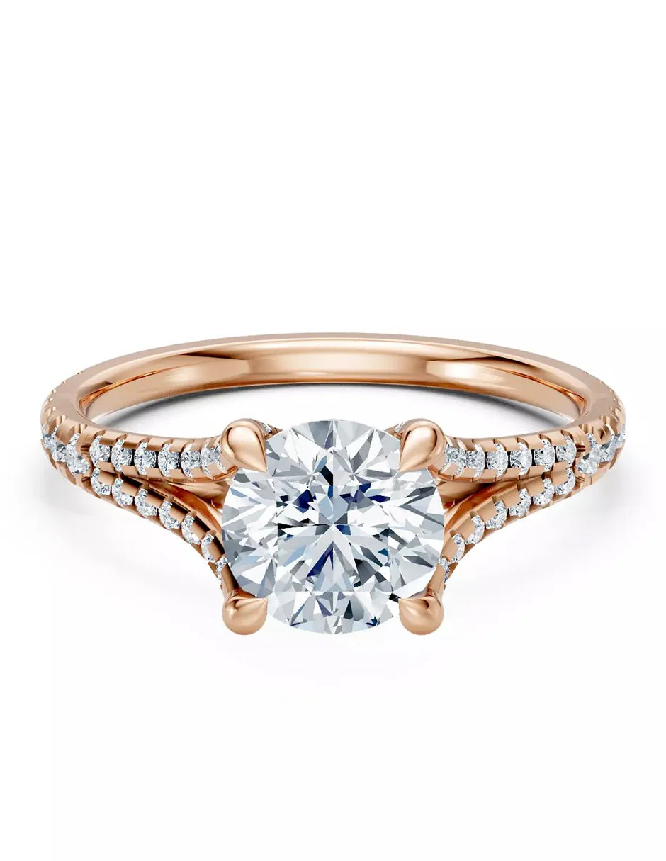 Anillo de Compromiso - pavé - AMORE612-RD-CZ - Image 9
