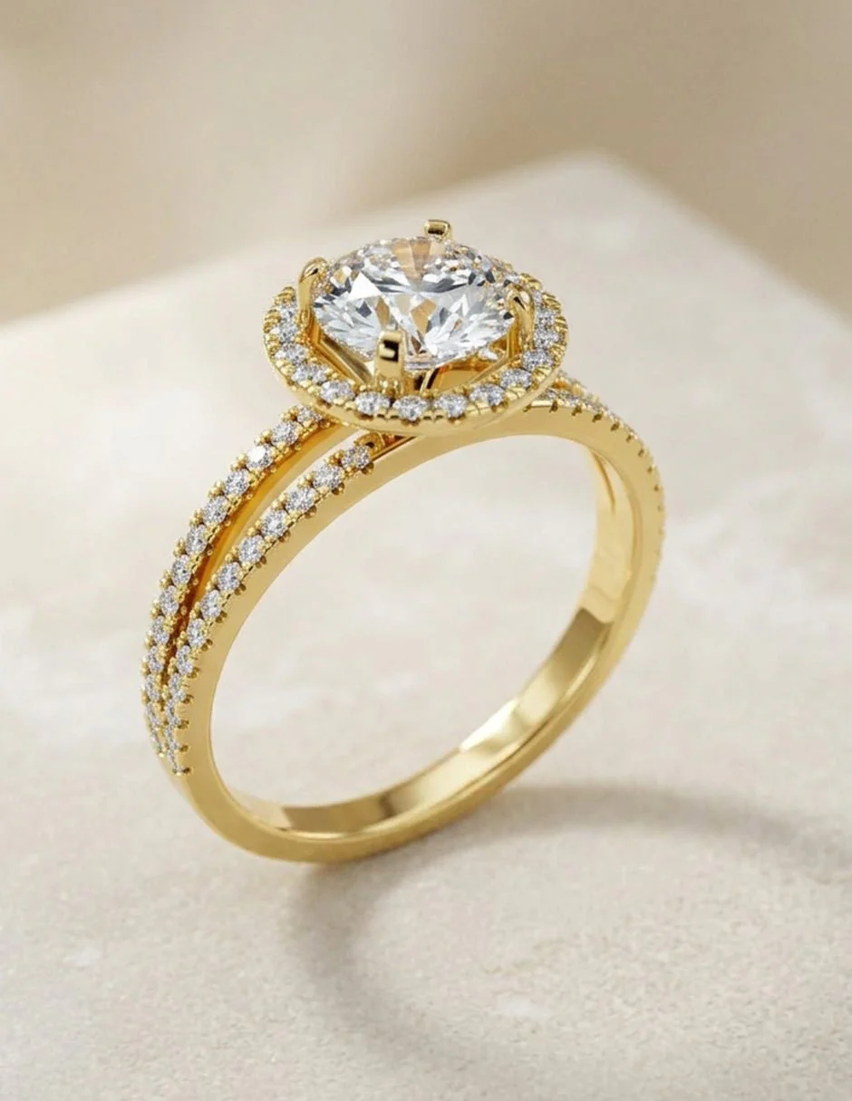 Anillo de Compromiso - pavé - AMORE613-RD-CZ - Image 15