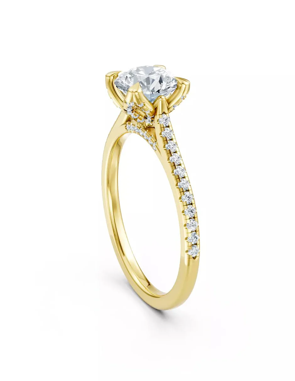 Anillo de Compromiso - pavé - AMORE614-RD-CZ - Image 8