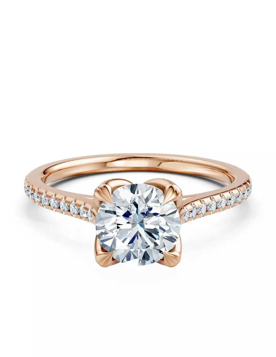 Anillo de Compromiso - pavé - AMORE614-RD-CZ - Image 9