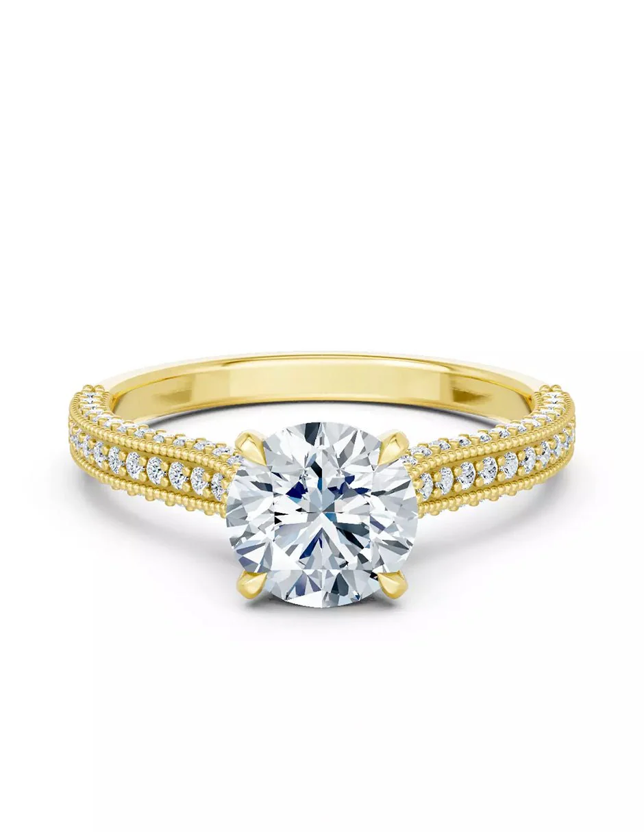 Anillo de Compromiso - pavé - AMORE615-RD-CZ - Image 5