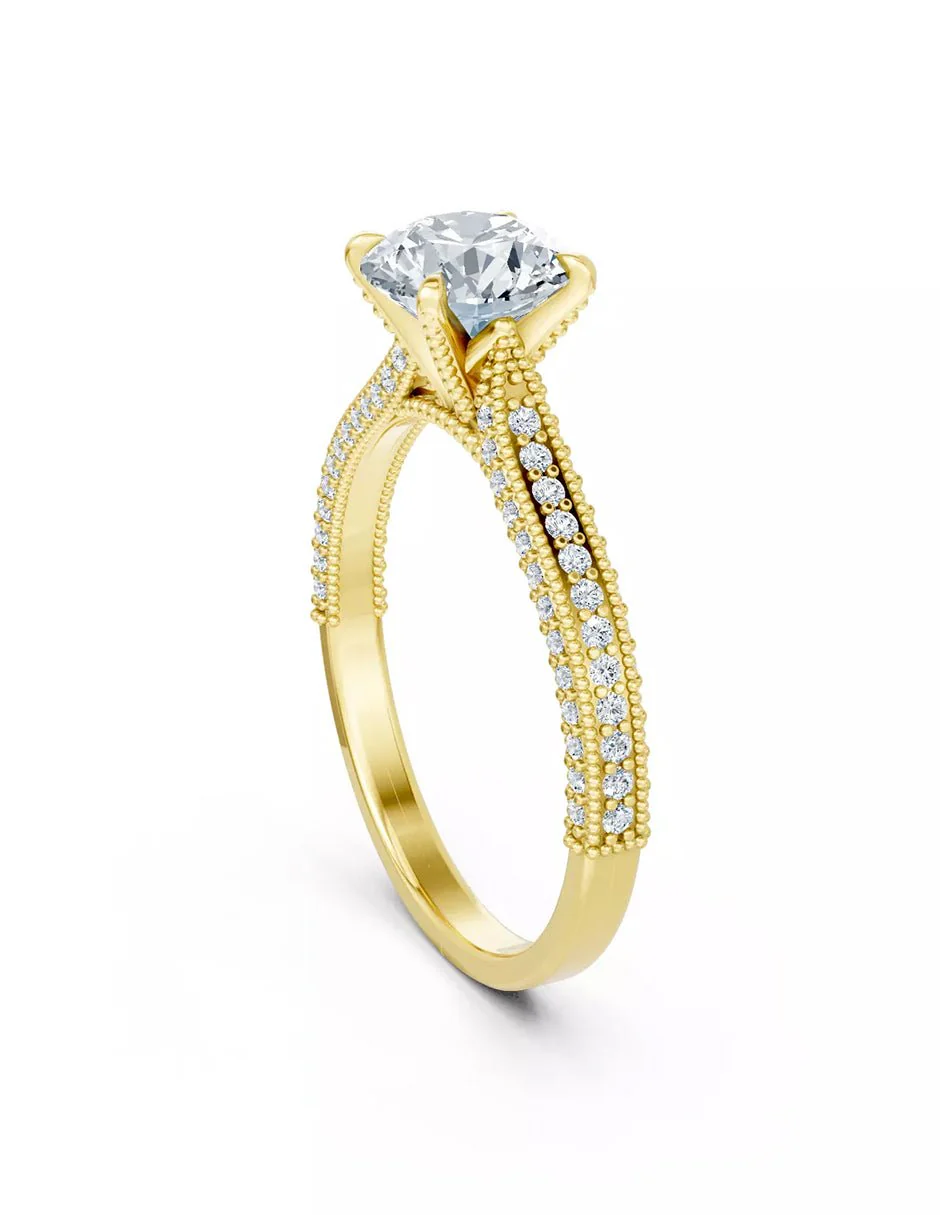 Anillo de Compromiso - pavé - AMORE615-RD-CZ - Image 8