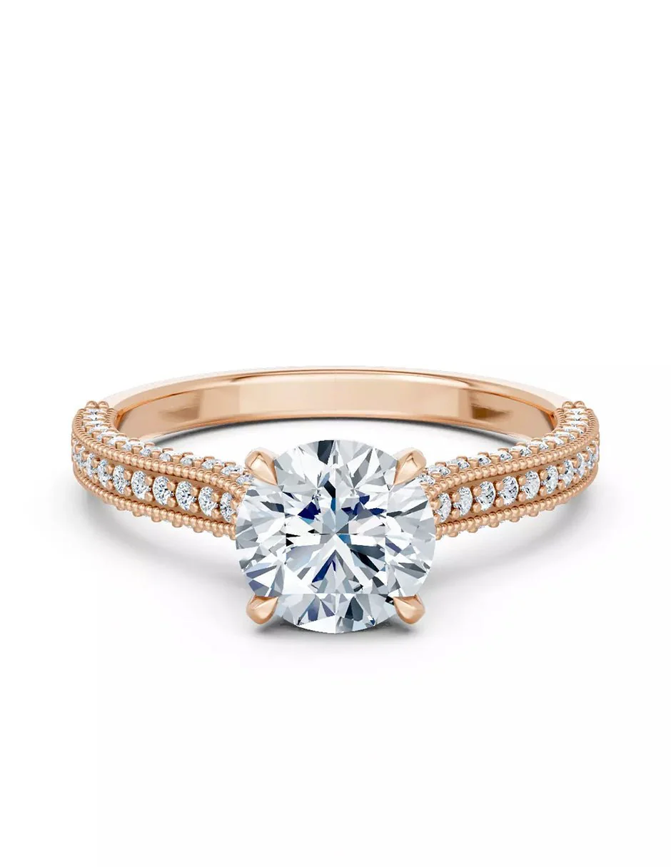 Anillo de Compromiso - pavé - AMORE615-RD-CZ - Image 9