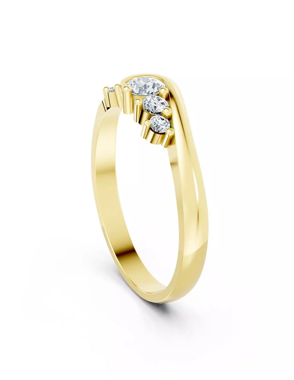 Anillo de Compromiso - piedras laterales - AMORE622-RD-CZ - Image 8