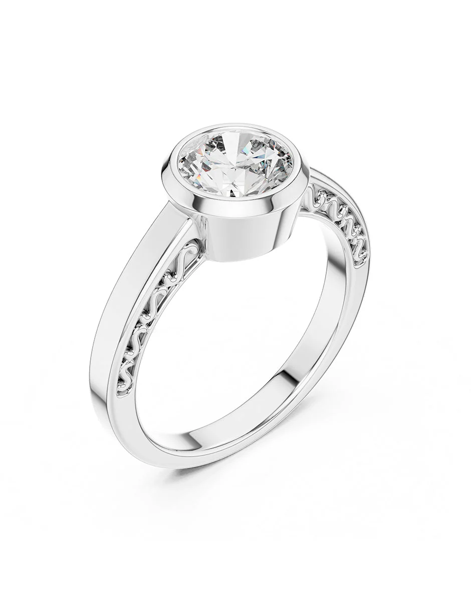 Anillo de compromiso - solitario - AMORE66-RD-LG - Image 4