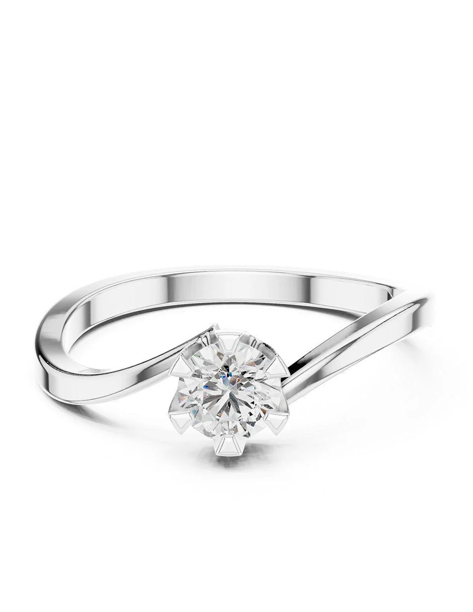 Anillo de compromiso - solitario - AMORE7-RD-LG