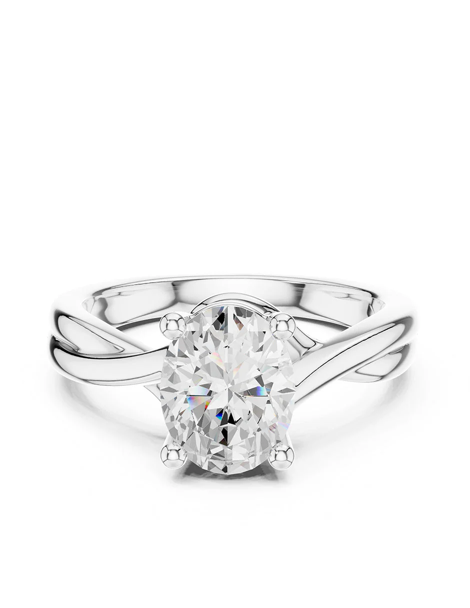 Anillo de compromiso - solitario - AMORE81-OV-LG