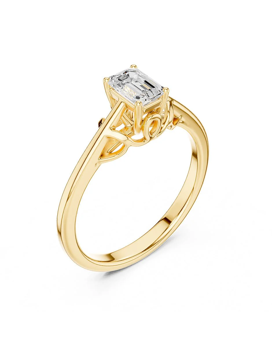 Anillo de compromiso - solitario - AMORE85-EM-LG - Image 8