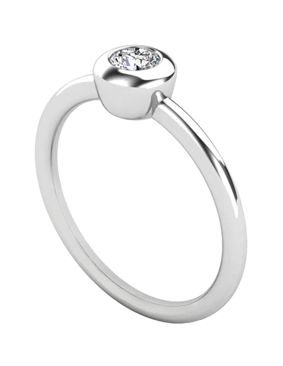 ANILLO DE COMPROMISO CON DIAMANTE DE G I2 - Image 4