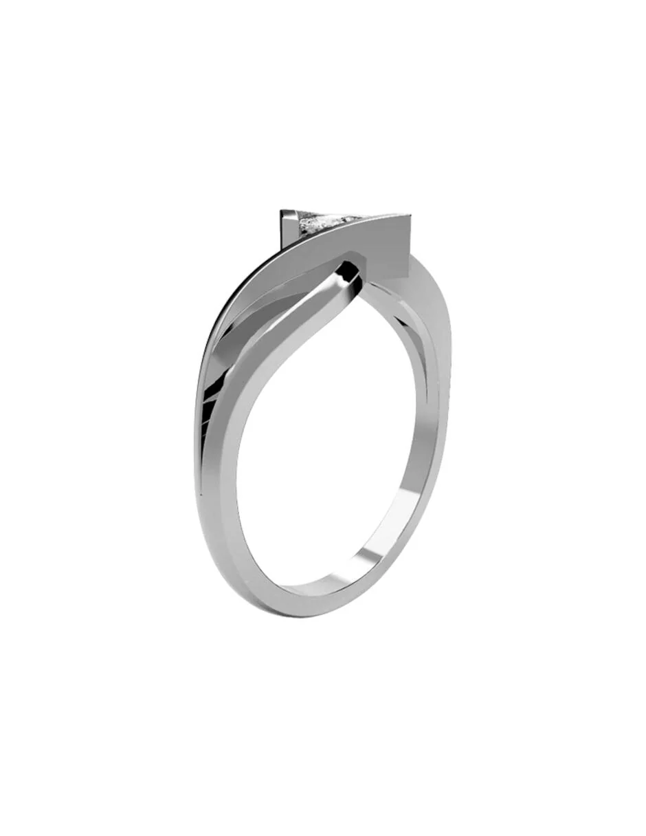 Anillo estilo solitario con diamante natural marquise 0.26 ct, color G, claridad SI2 - Image 3