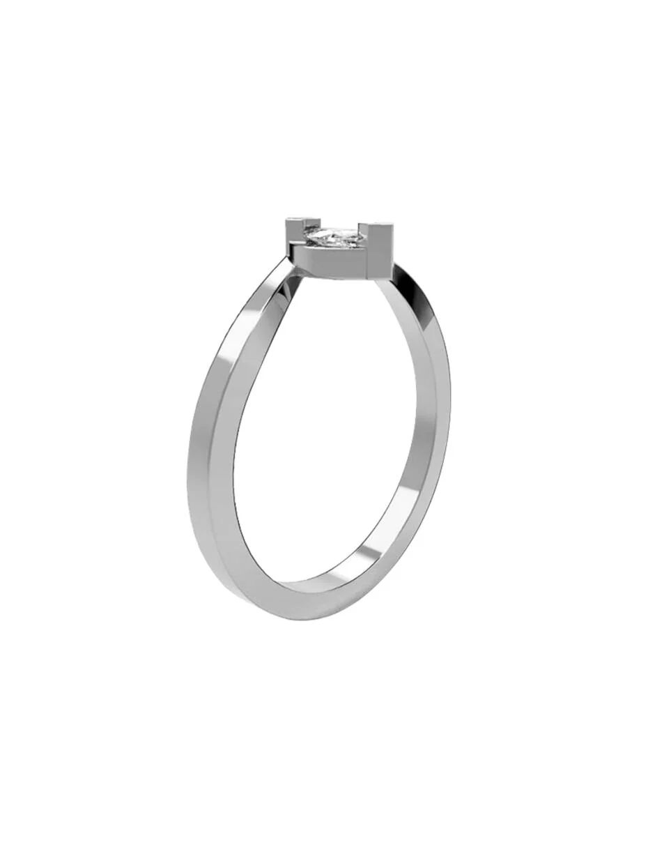 ANILLO DE COMPROMISO DE ORO CON DIAMANTE 0.16 D VVS2 Amore Mio! - Image 4