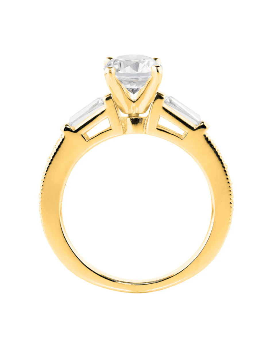 ANILLO DE COMPROMISO DE ORO 14K CON DIAMANTE DE LABORATORIO (SUSTENTABLE) 0.53 E VVS2 IGI - Image 2