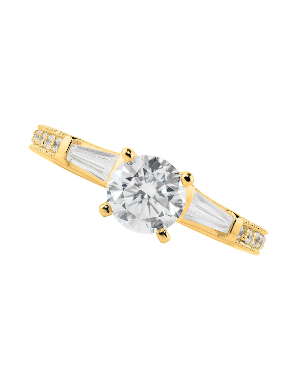 ANILLO DE COMPROMISO DE ORO 14K CON DIAMANTE DE LABORATORIO (SUSTENTABLE) 0.53 E VVS2 IGI - Image 3