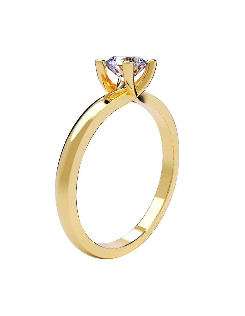 Anillo estilo solitario con diamante de laboratorio redondo 0.50 ct, color D, claridad VS1 - Image 3