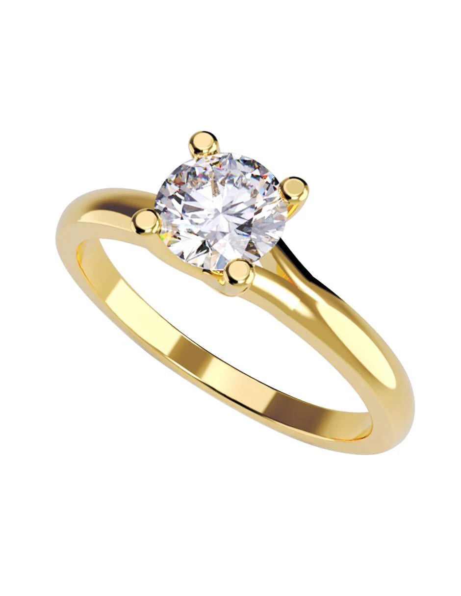 Anillo estilo solitario con diamante de laboratorio redondo 0.50 ct, color D, claridad VS1 - Image 4