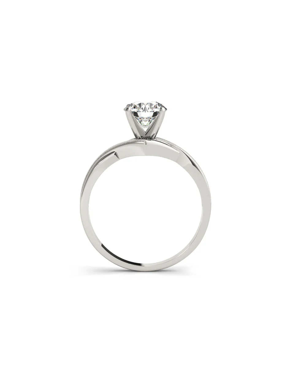 ANILLO DE COMPROMISO DE ORO 14K CON DIAMANTE NATURAL 1.28 H VS2 Amore Mio! - Image 2
