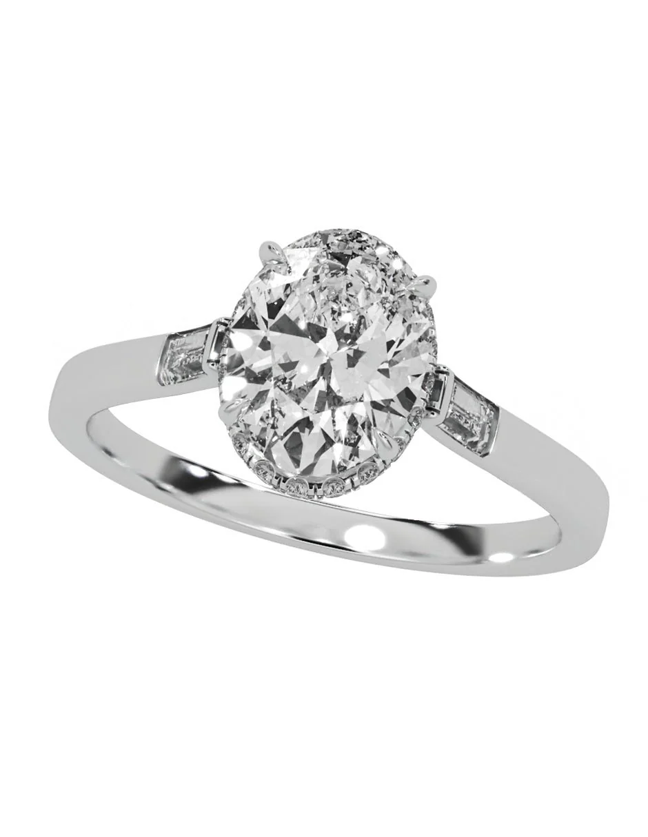 MONTADURA PARA PERSONALIZAR ANILLO DE COMPROMISO - PAVÉ - Image 3