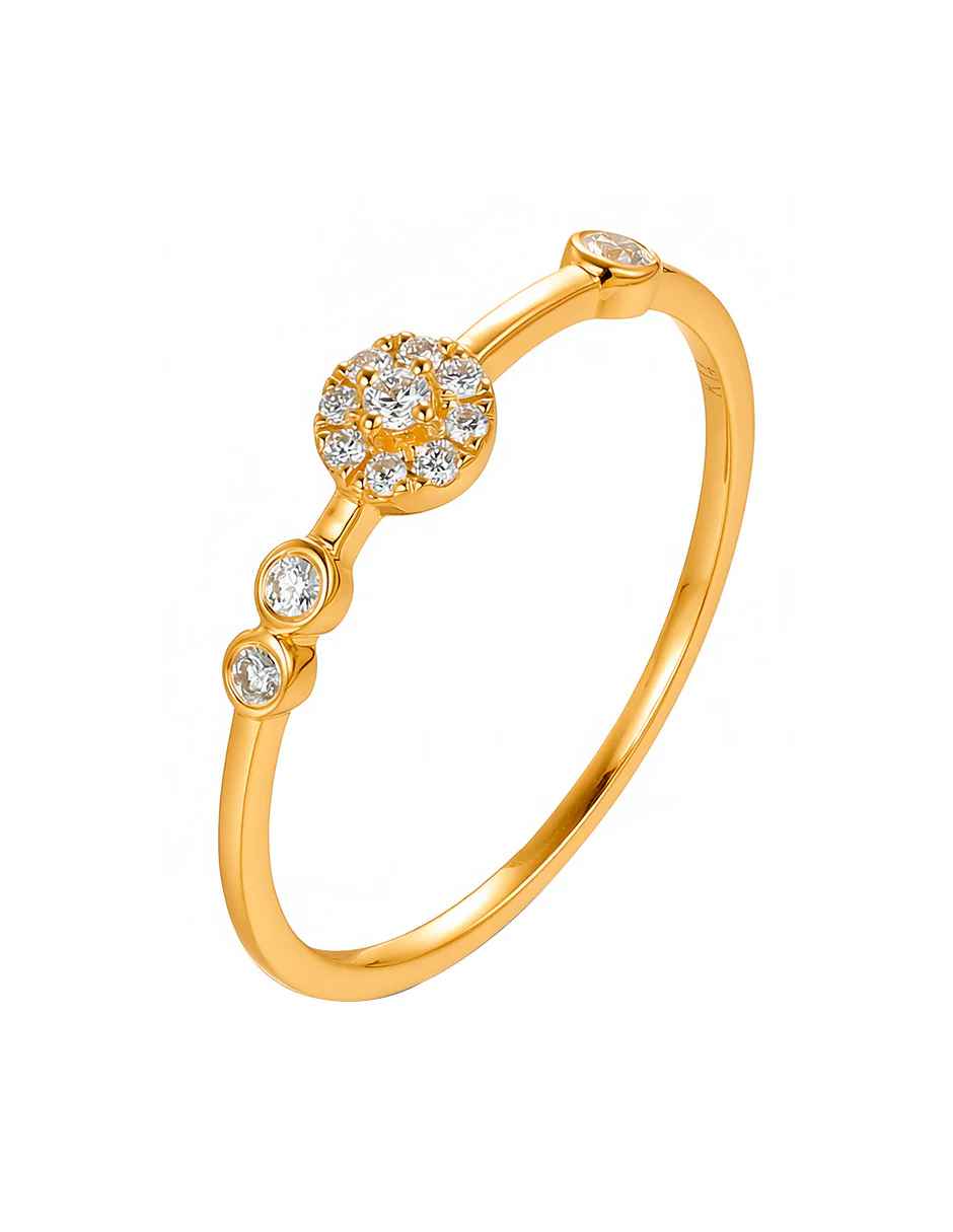 Anillo de Moda con Piedras Laterales - Image 4
