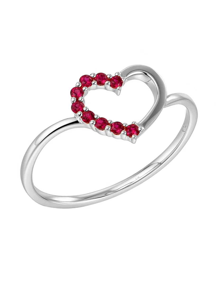 Anillo de Moda con Piedras Laterales