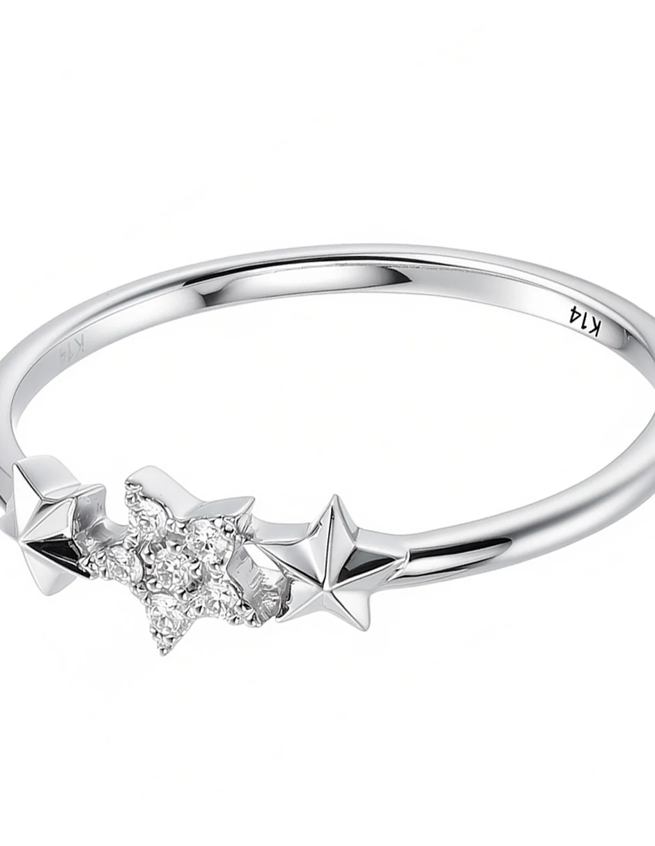 Anillo de Moda con Piedras Laterales - Image 3
