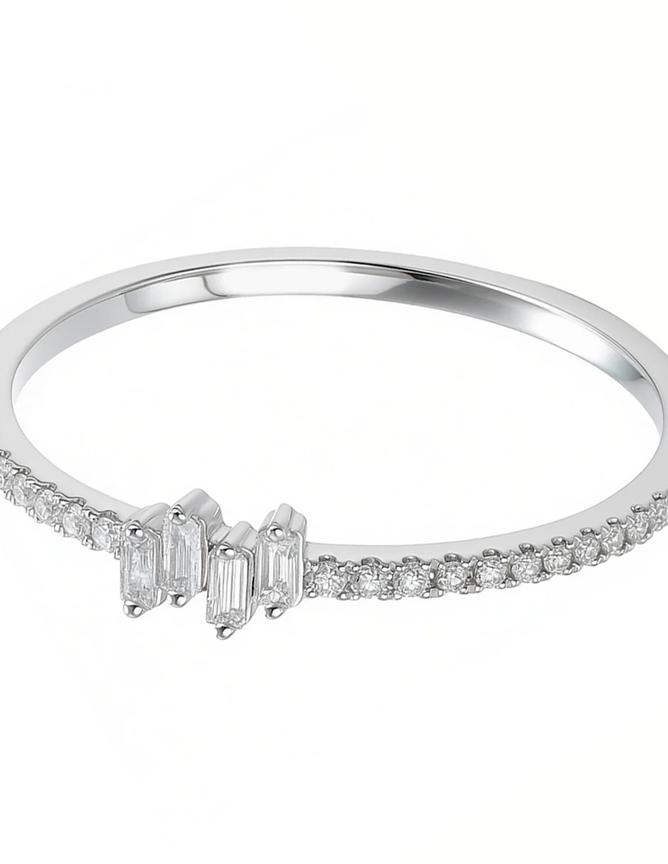 Anillo de Moda con Piedras Laterales - Image 3