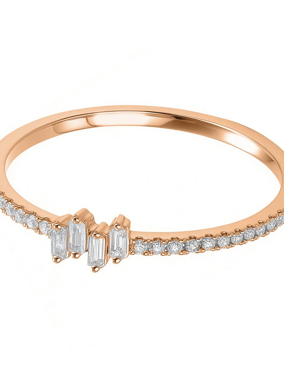 Anillo de Moda con Piedras Laterales - Image 9