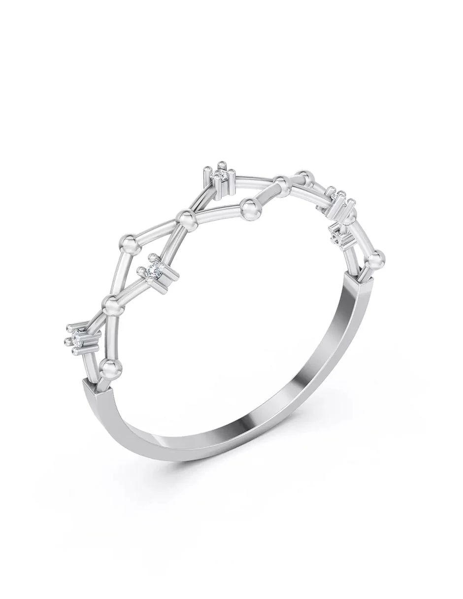 Anillo de Compromiso - piedras laterales - MIO37-RG-CZ - Image 3