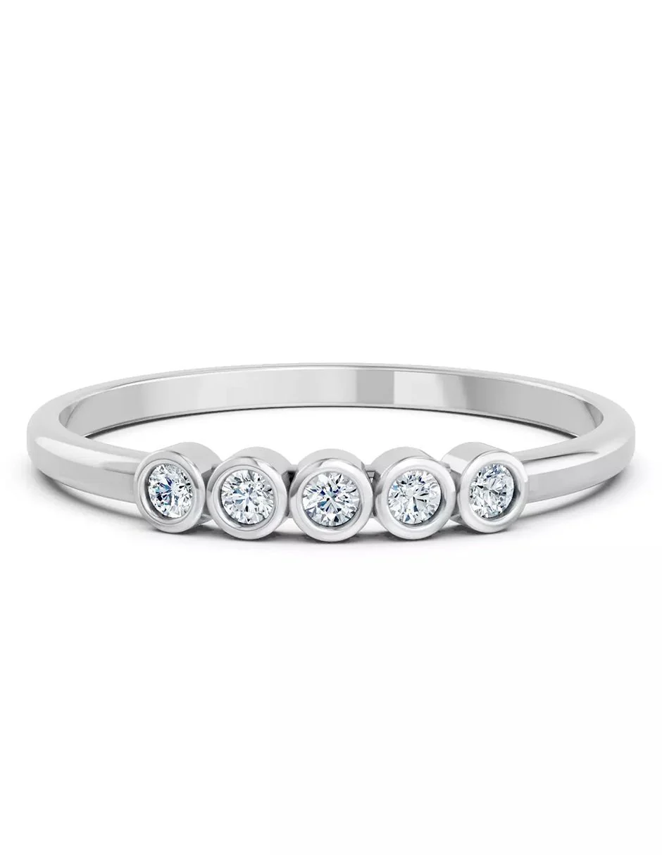 Anillo de Compromiso - piedras laterales - MIO38-RG-CZ
