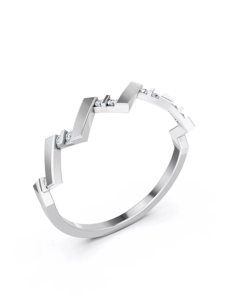 Anillo de Compromiso - piedras laterales - MIO42-RG-CZ - Image 3