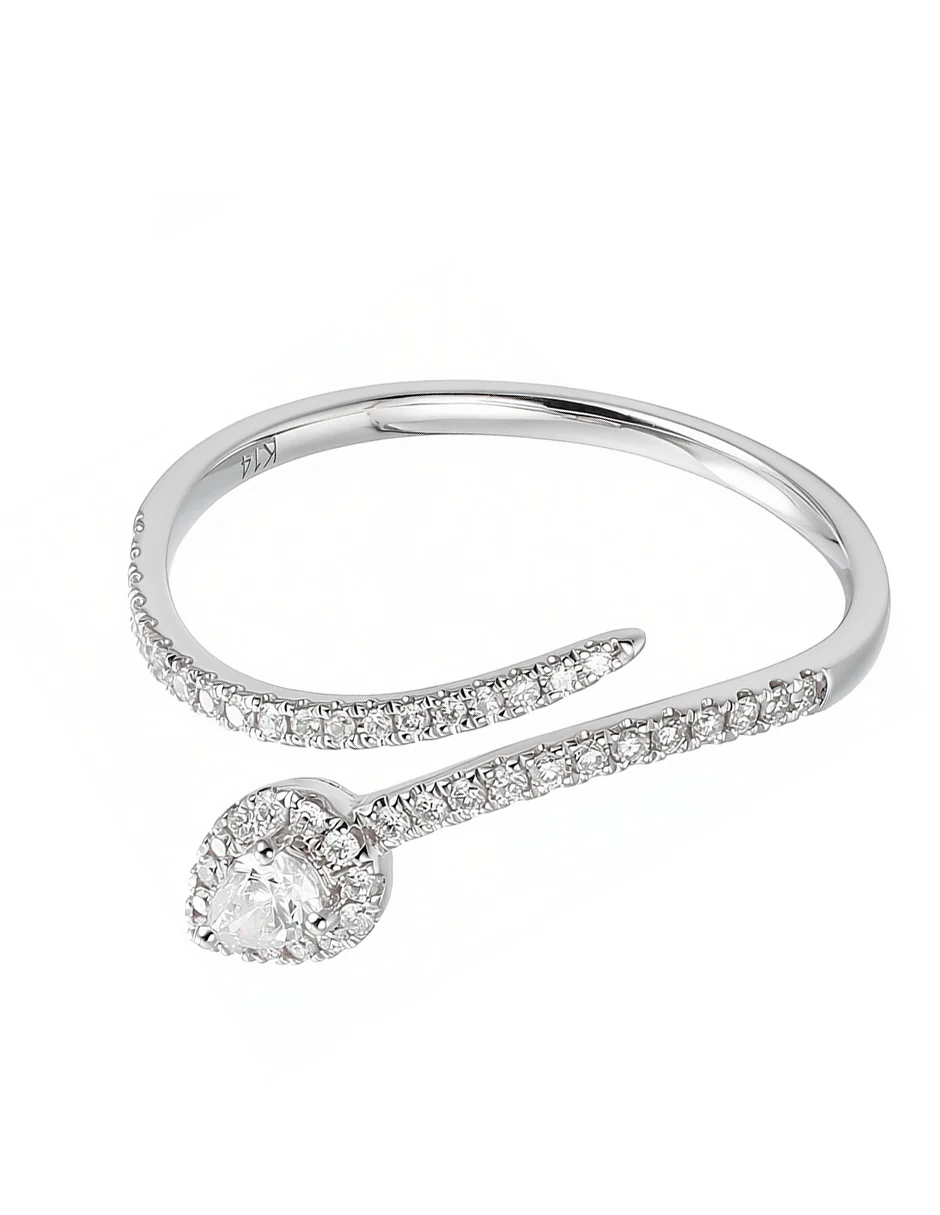 Anillo de Moda con Piedras Laterales - Image 2
