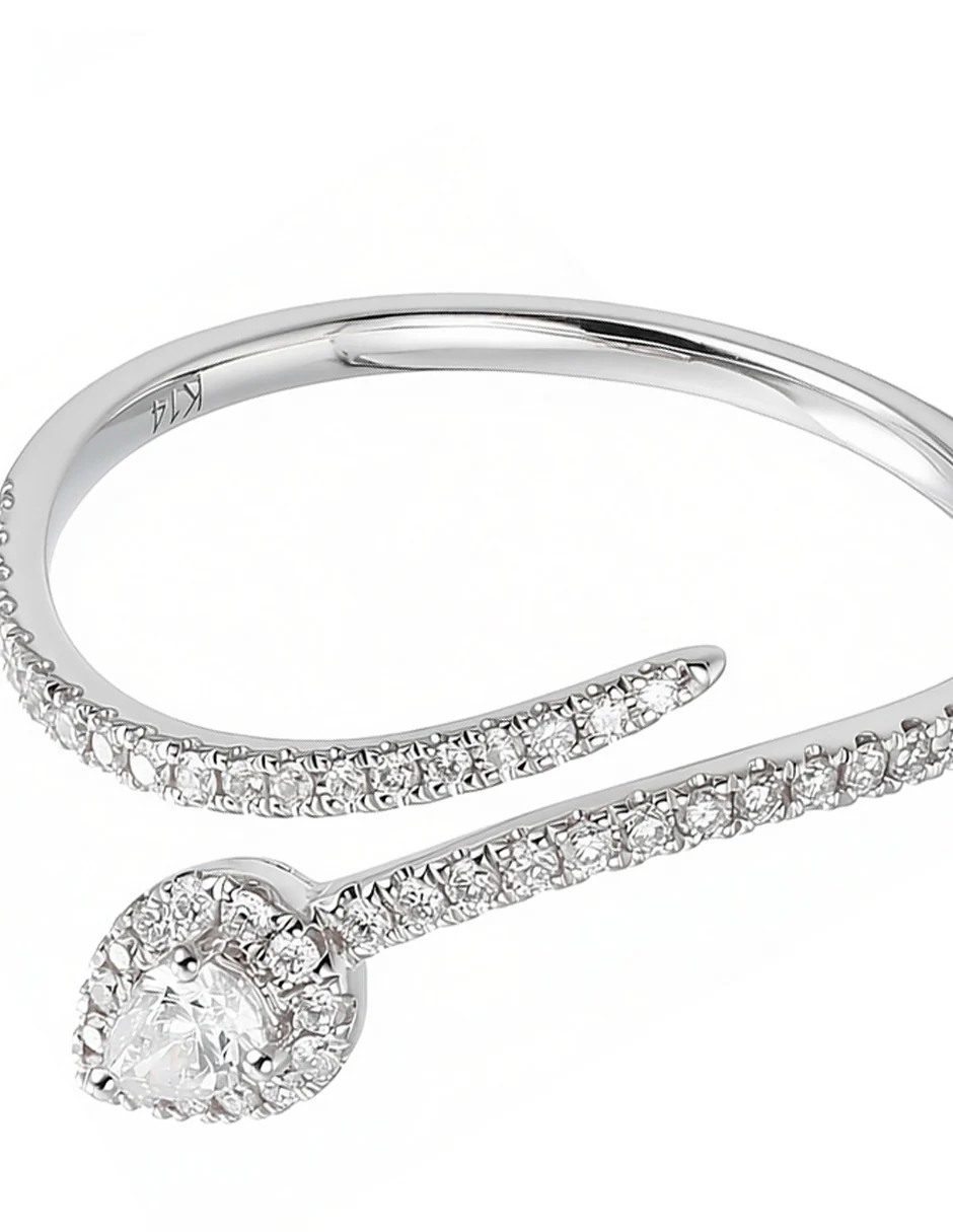 Anillo de Moda con Piedras Laterales - Image 3