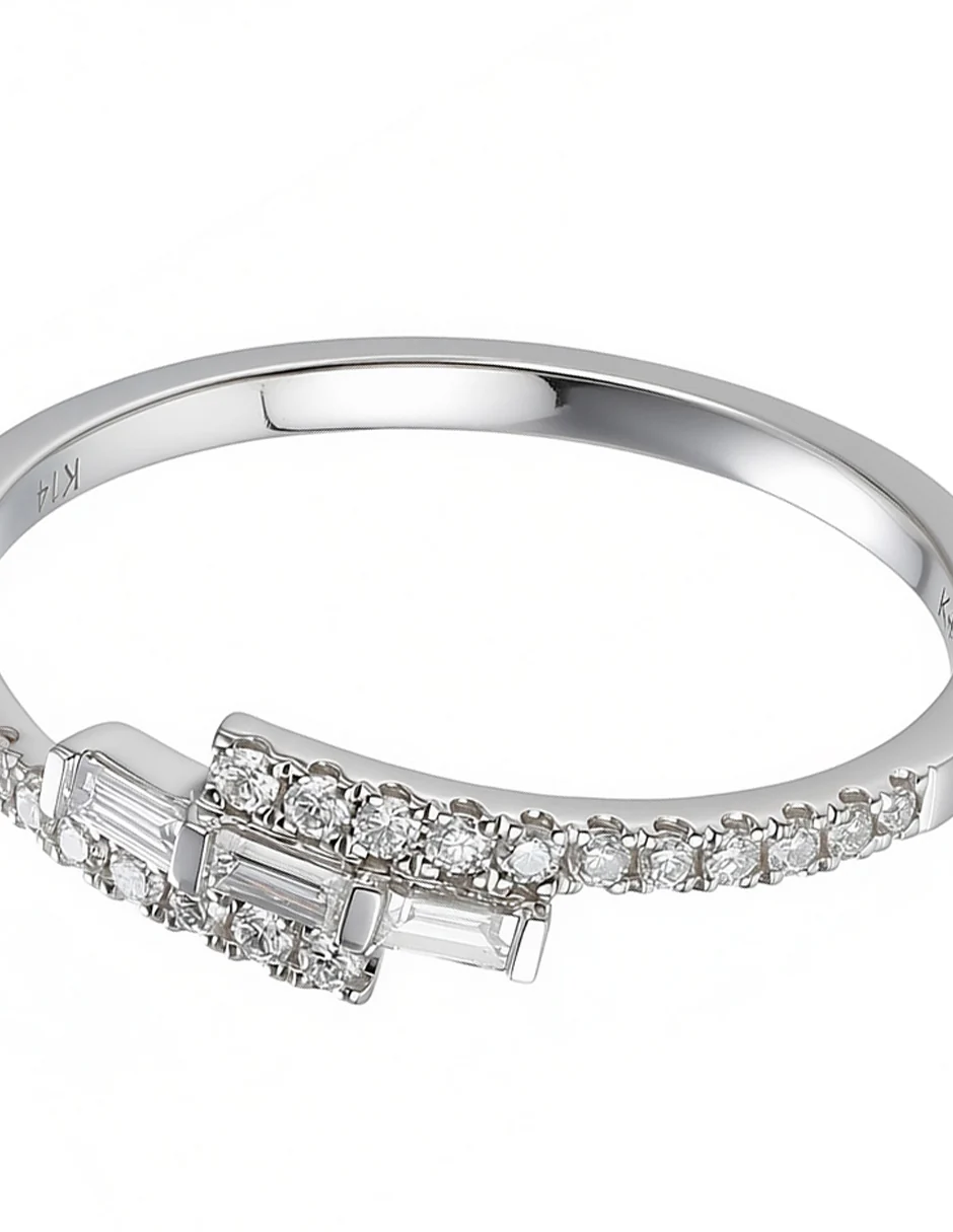 Anillo de Moda con Piedras Laterales - Image 3