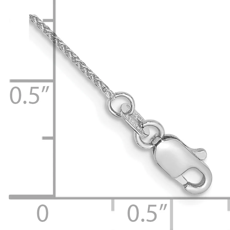 Tobillera Spiga de 14k en Oro Blanco de 9 Pulgadas y 0.85 mm con Cierre de Langosta - Image 2