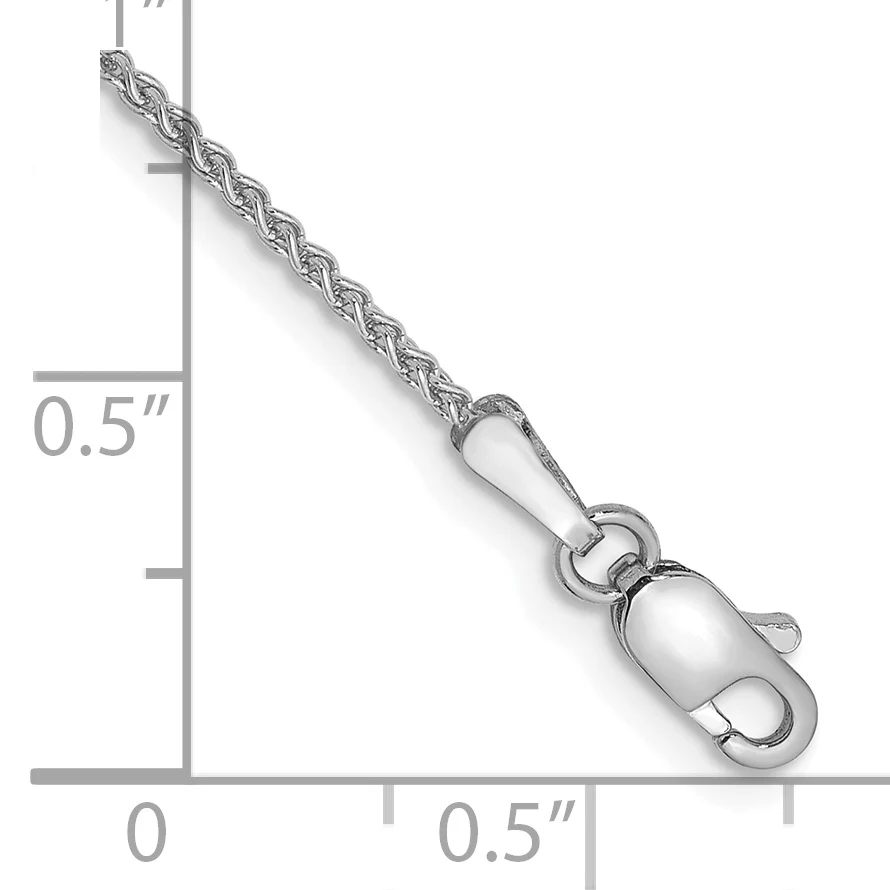 Tobillera de Cadena Spiga de 10k Oro Blanco 1.25mm - Image 2