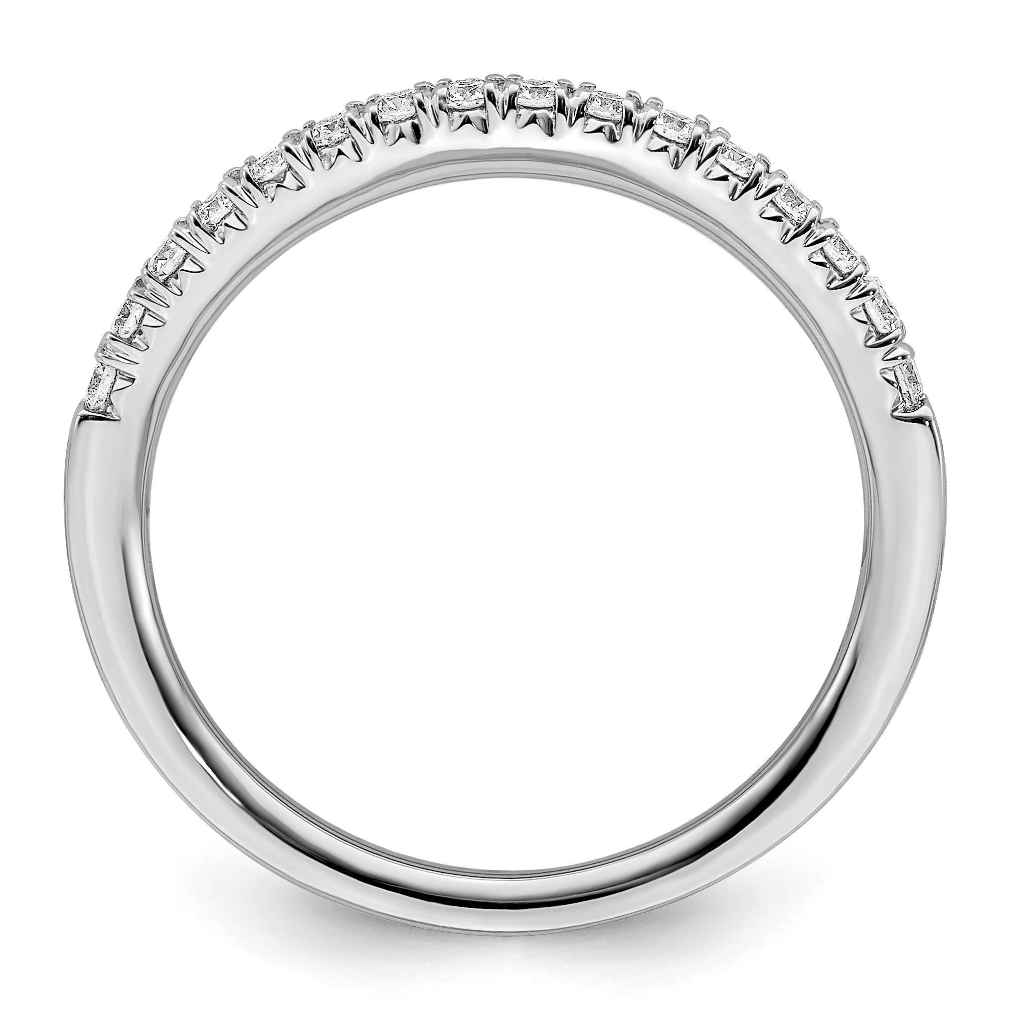 Anillo de Boda Completo en Oro Blanco de 14k con Diamantes Cultivados en Laboratorio de 1/4 Quilate, Claridad VS/SI+ y Color G+ - Image 2
