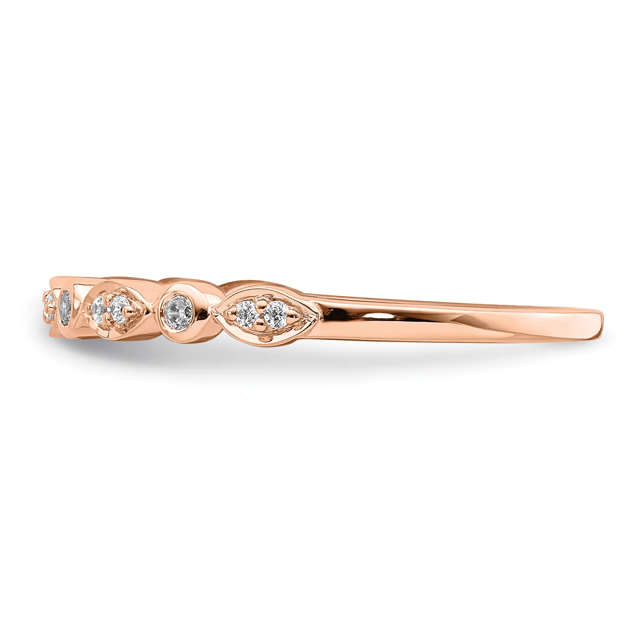 Set de 2 Anillos de Boda Completos Blooming Bridal en Oro Rosa de 14K con Diamantes de 1/5 Quilates - Image 3