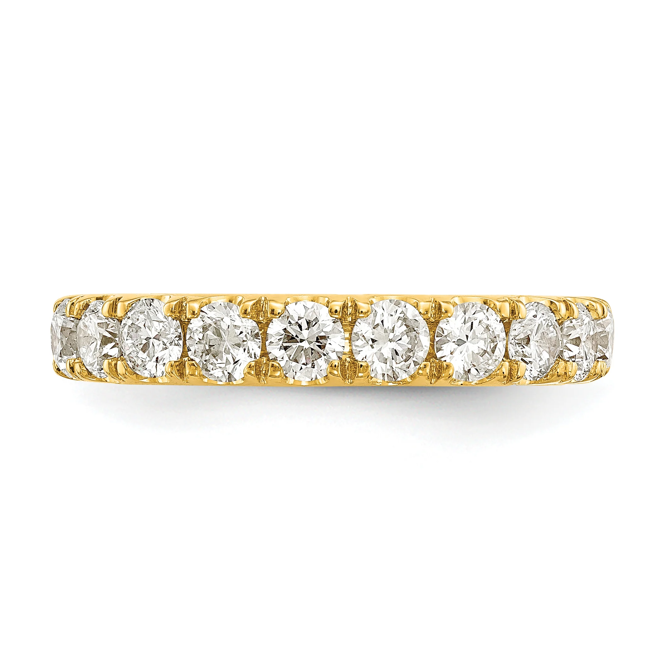 Alianza de Boda Completa con Diamantes de Laboratorio de 1 Quilate en Oro Amarillo de 14K - Image 3