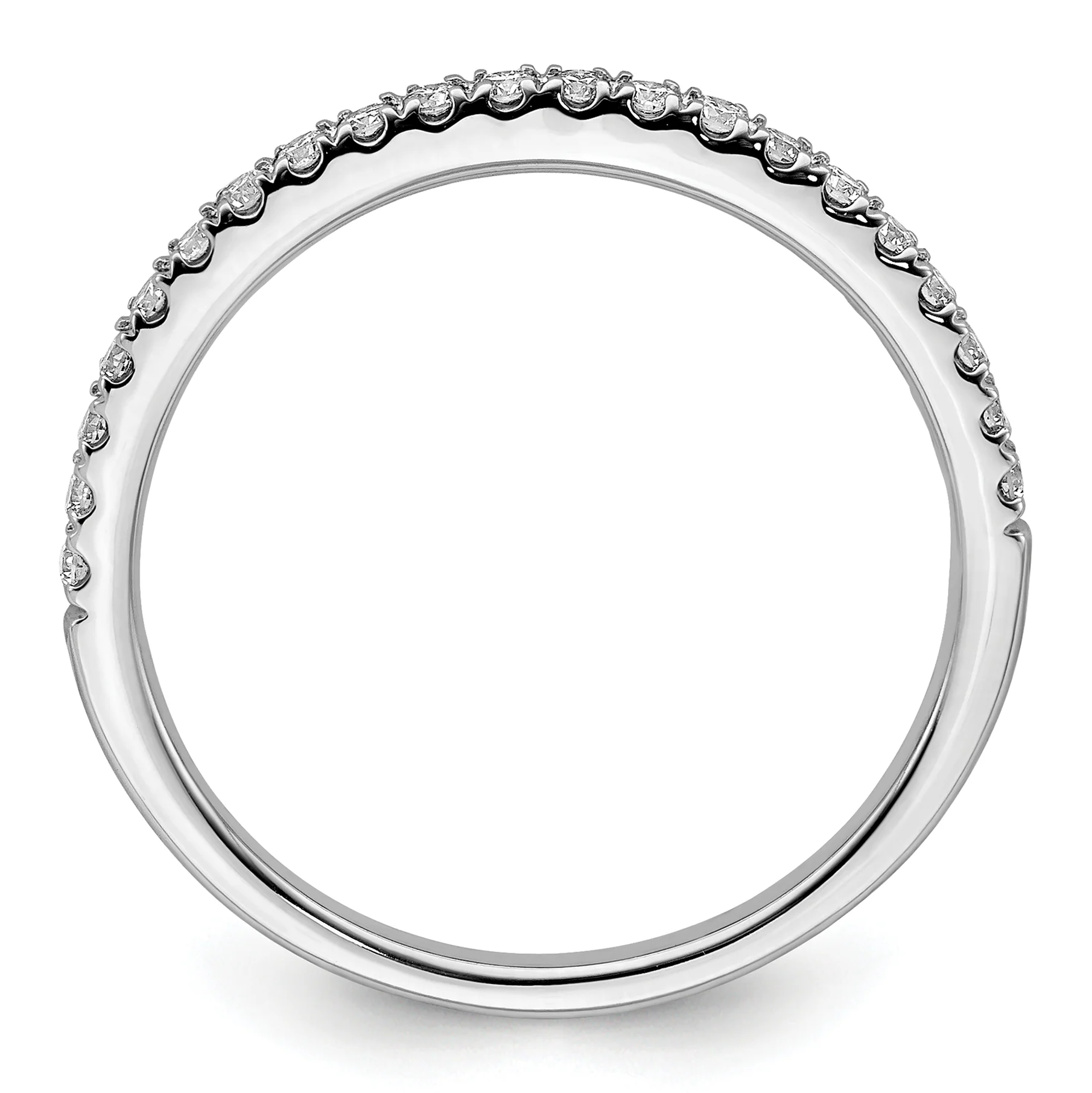 Anillo de Compromiso de Oro Blanco de 14K con 1/4 Quilate de Diamantes de Laboratorio (Talla 7) - Image 2