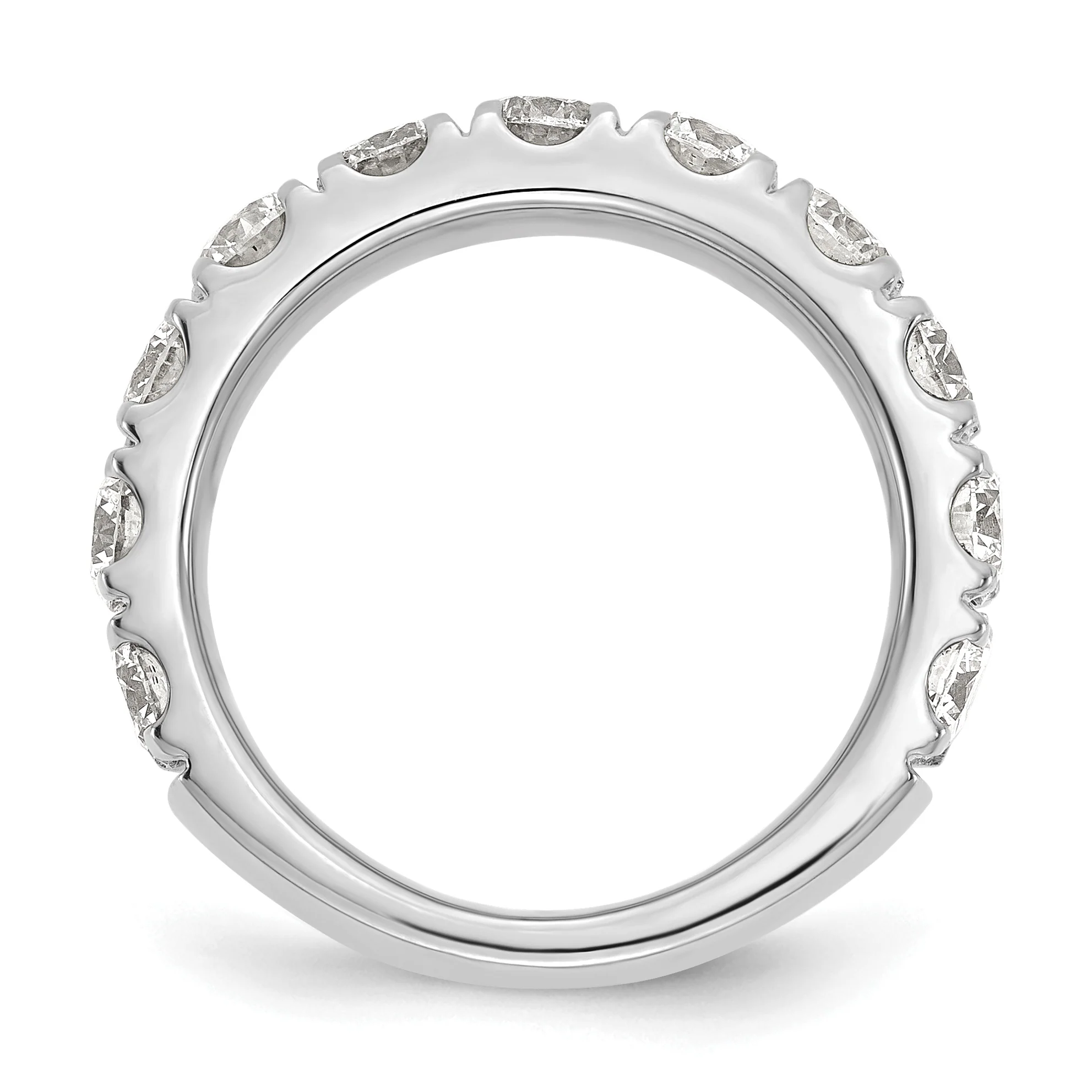 Anillo de Boda de Oro Blanco de 14K con 2 Quilates de Diamantes de Laboratorio VS+ F+ - Image 3