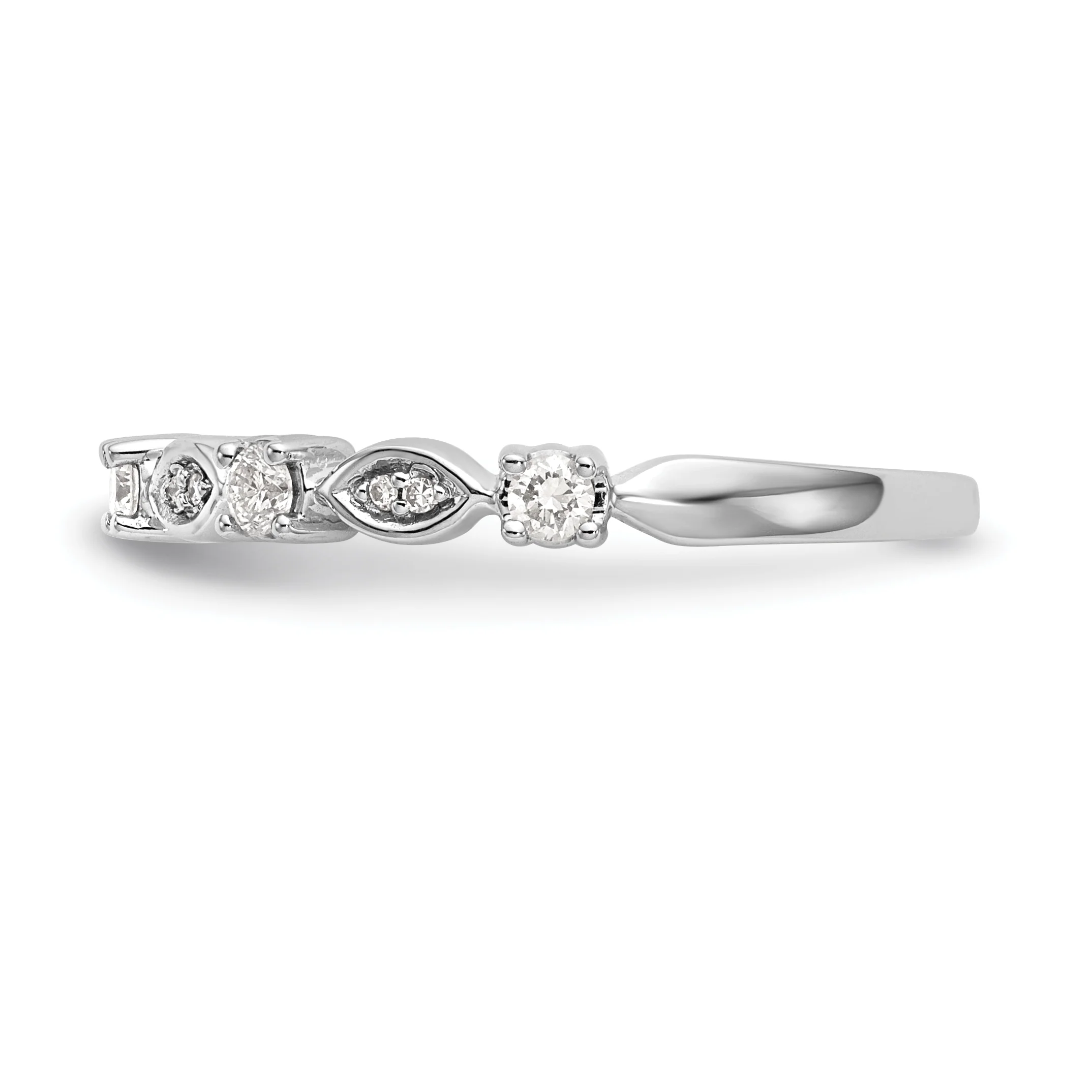 Anillo de Boda Completo con Diamantes de 1/4 Quilate en Oro Blanco de 14K - Image 3