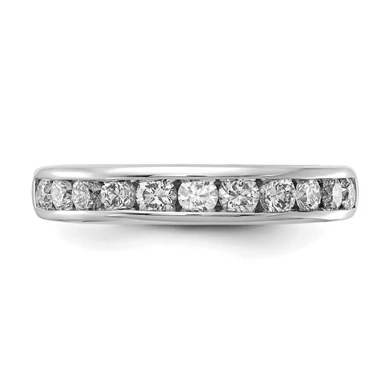 Anillo de Oro Blanco de 14k con Diamantes de Laboratorio de 3/4 Quilate, Pureza VS/SI+ y Color G+ con Engaste de Canal Completo - Image 3