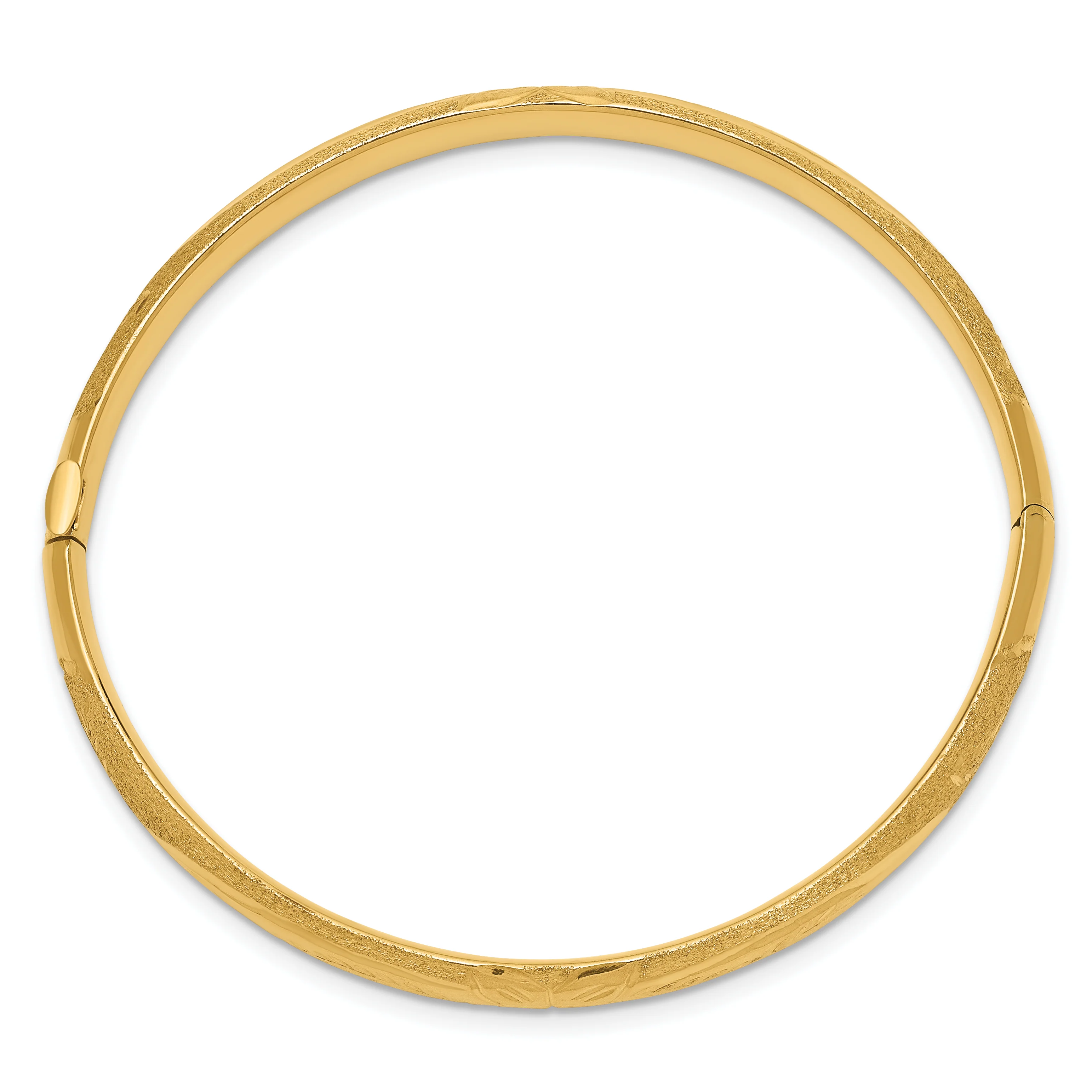 Pulsera Brazalete Infantil con Bisagra Florentina de 14k – 5 mm - Image 2